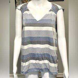 NWOT Old Navy Blue and White Striped Tank Top size S